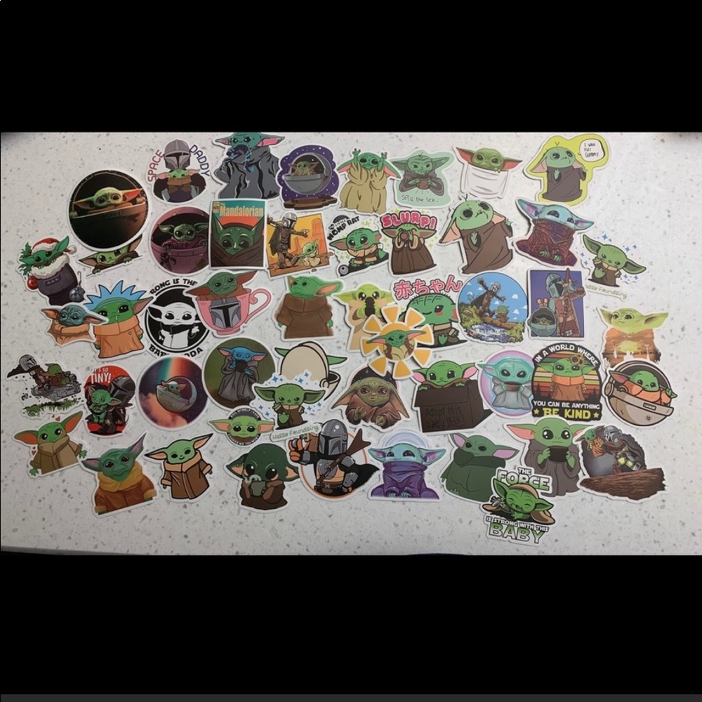 Baby yoda stickers